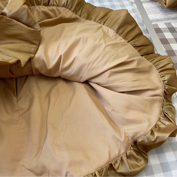 Anaïs Design gold strapless dress ballon pleated woven prom jewels corset 12 14 - Picture 8 of 16